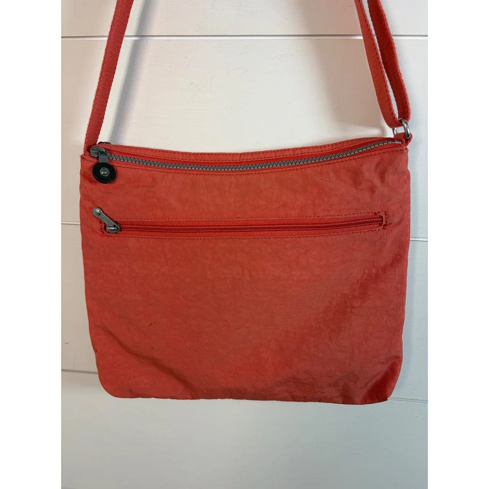 Kipling Alvar Crossbody Bag Coral Pink Nylon Multi-Pocket Travel Shoulder READ‎